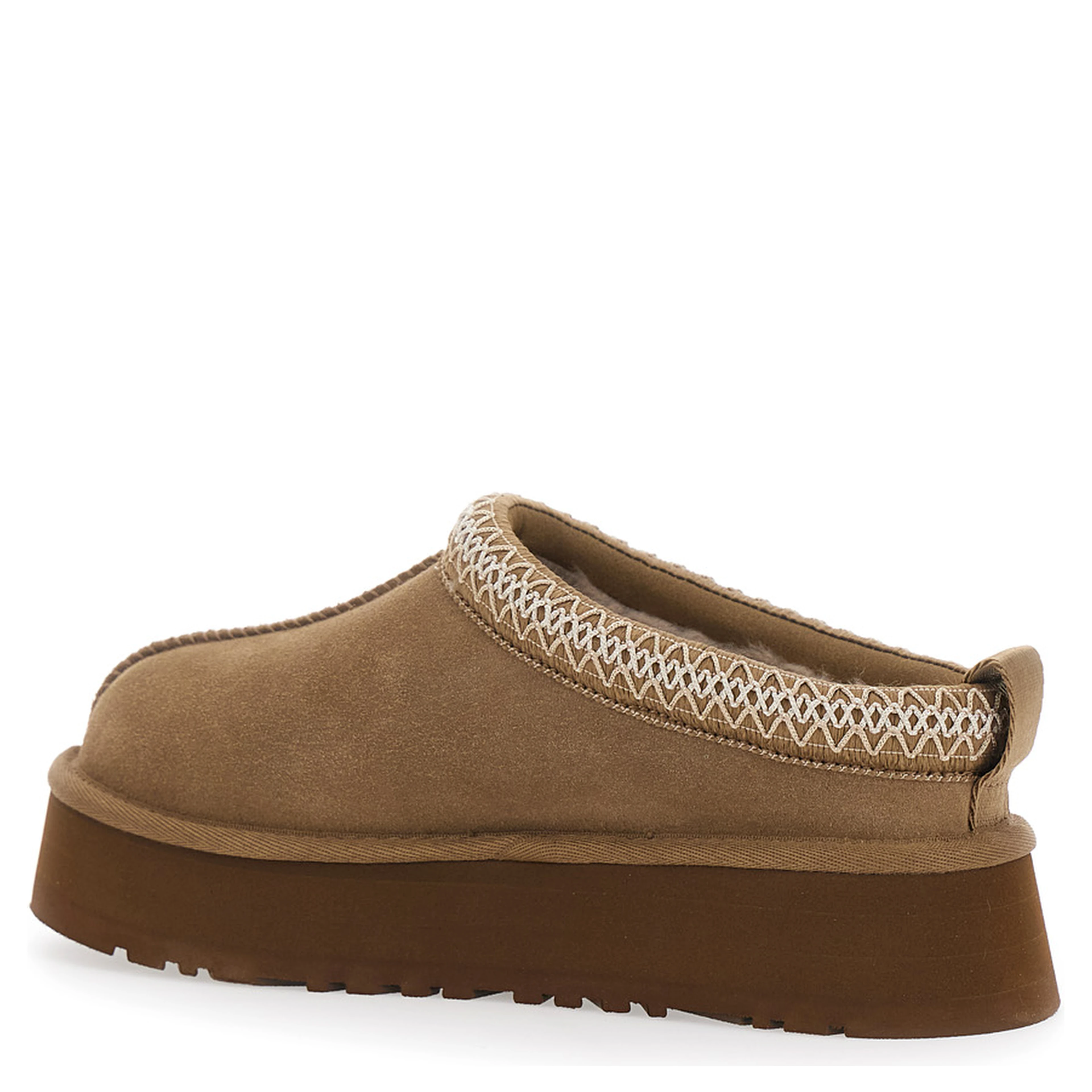 Tazz II Brown Ankle boots with front embroidery and logo lettering in suede for women