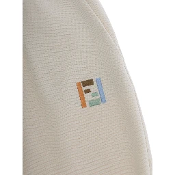Gray Pants with FF Logo and Pockets in Cotton Boy