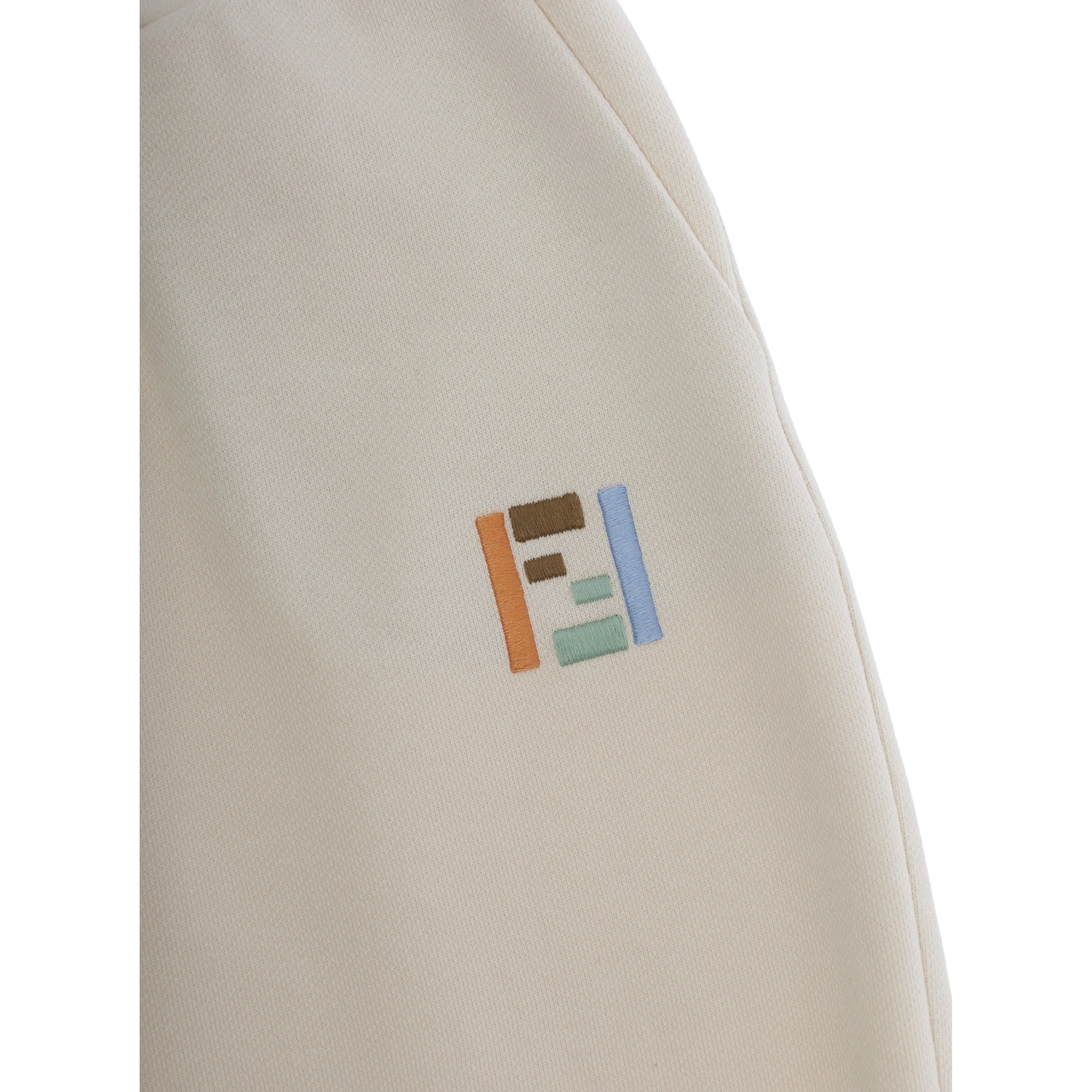 Gray Pants with FF Logo and Pockets in Cotton Boy