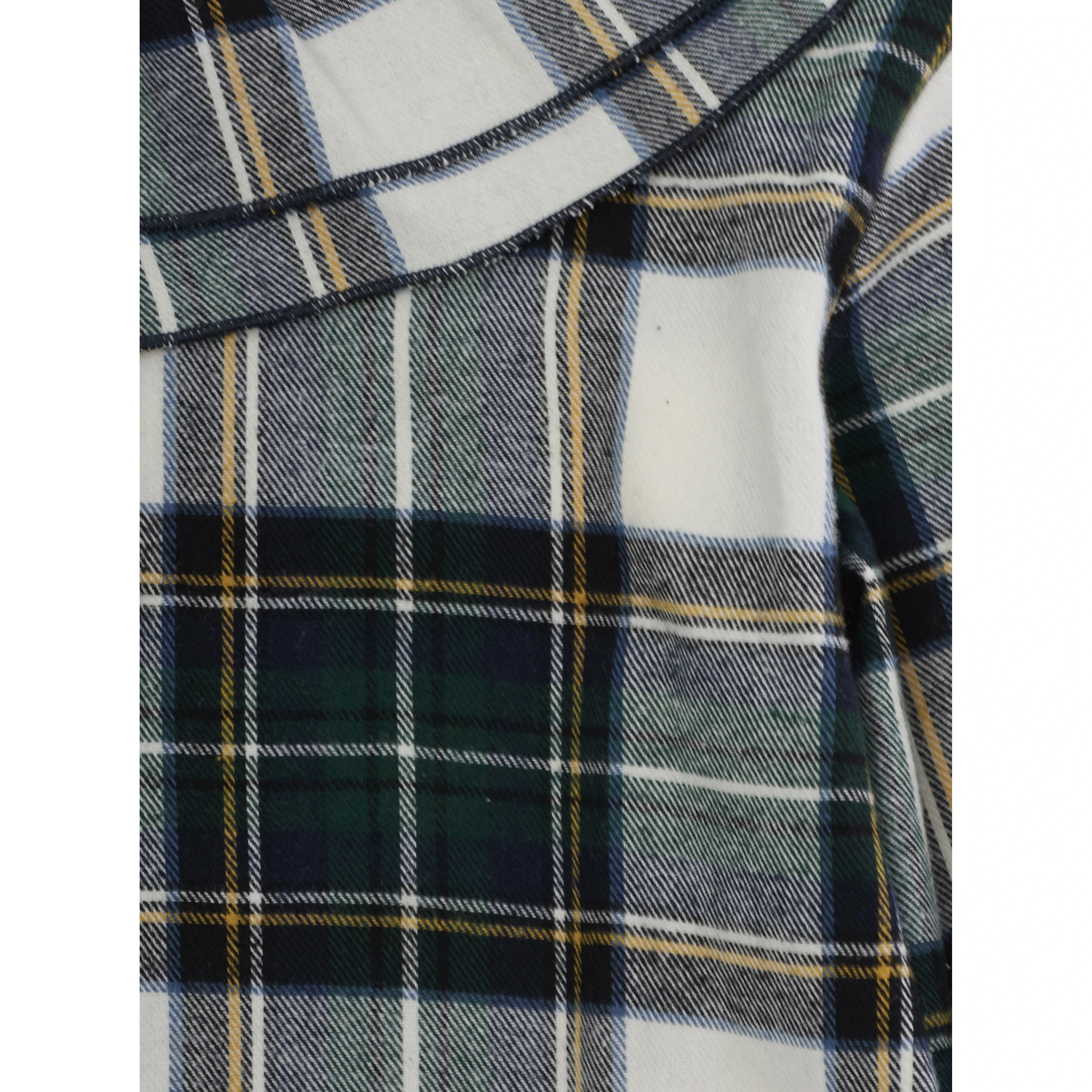 green Blouse with all-over stripe motif in cotton for Girl