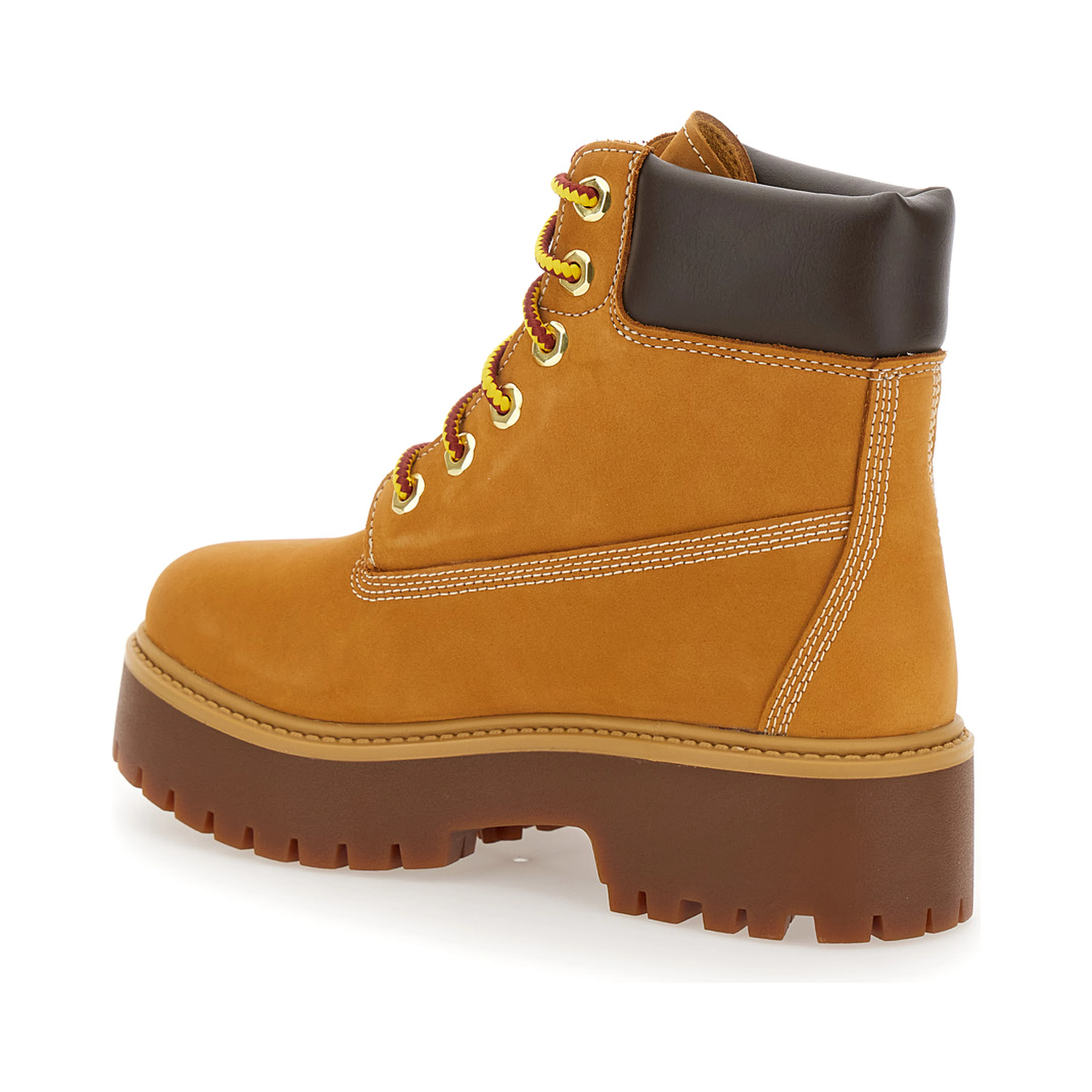 Waterproof Ankle Boots with Nubuck Leather Logo Tag Beige Woman