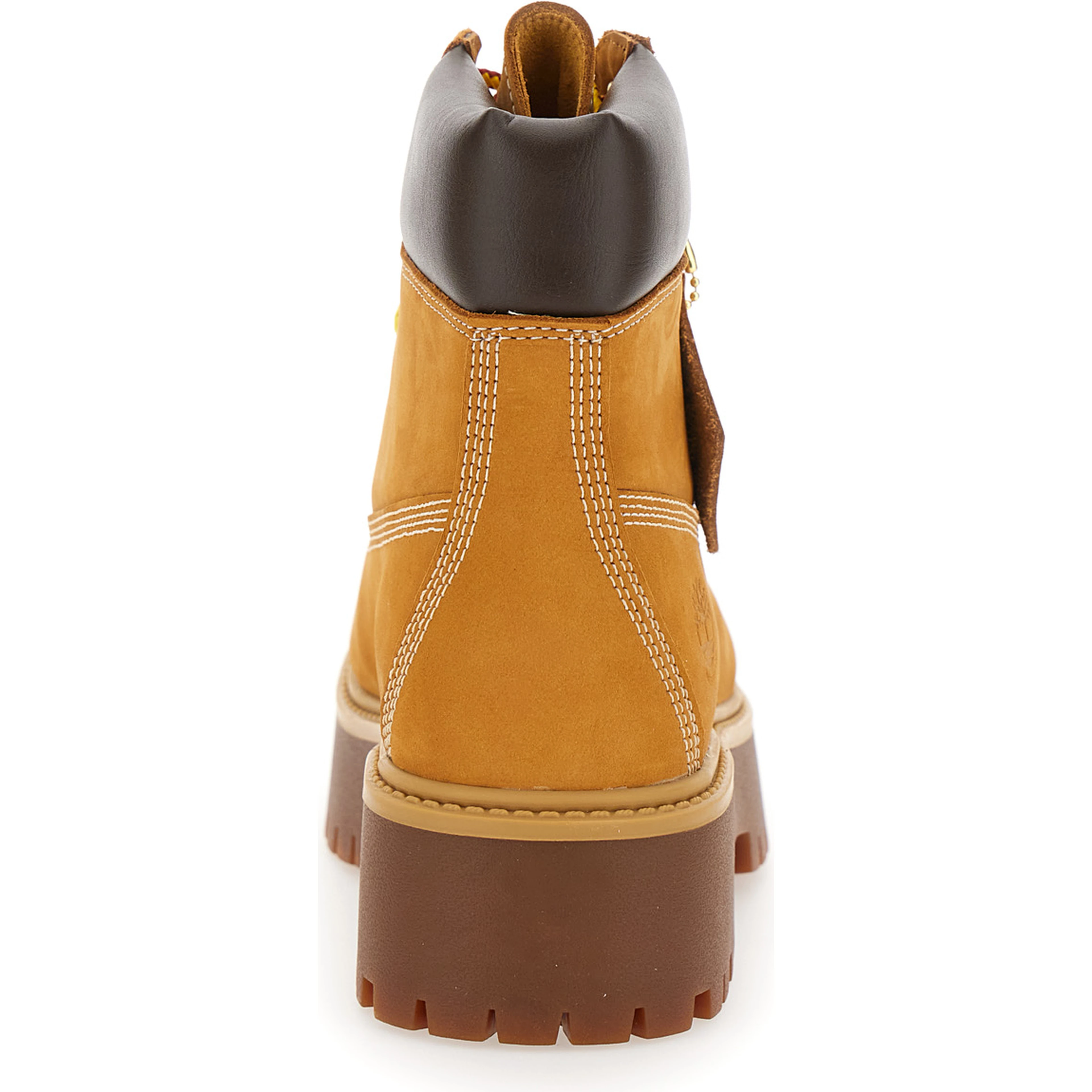 Waterproof Ankle Boots with Nubuck Leather Logo Tag Beige Woman