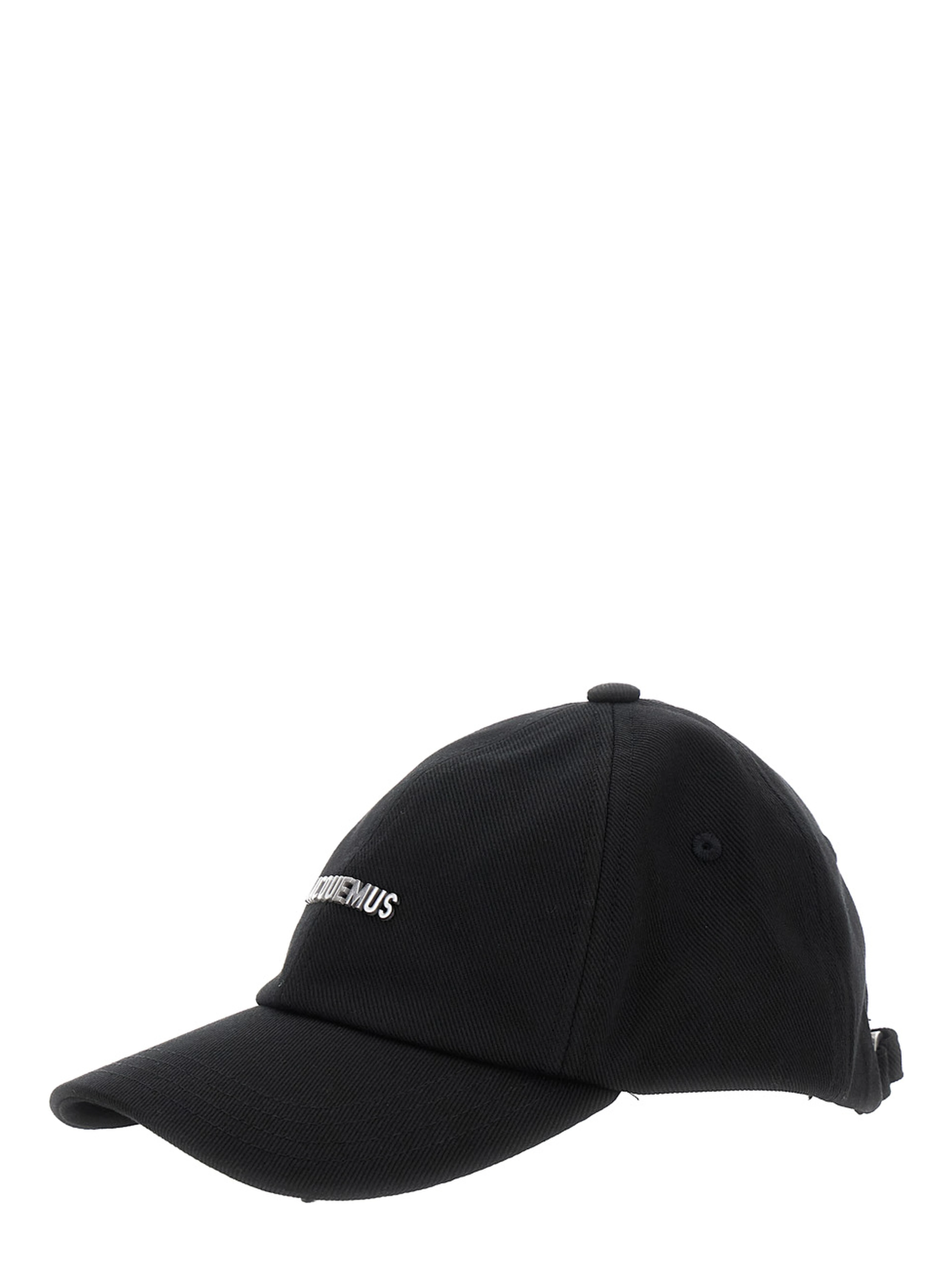 Baseball Cap La Casquette Gadjo with Logo Lettering on the Front in Black Cotton for Men