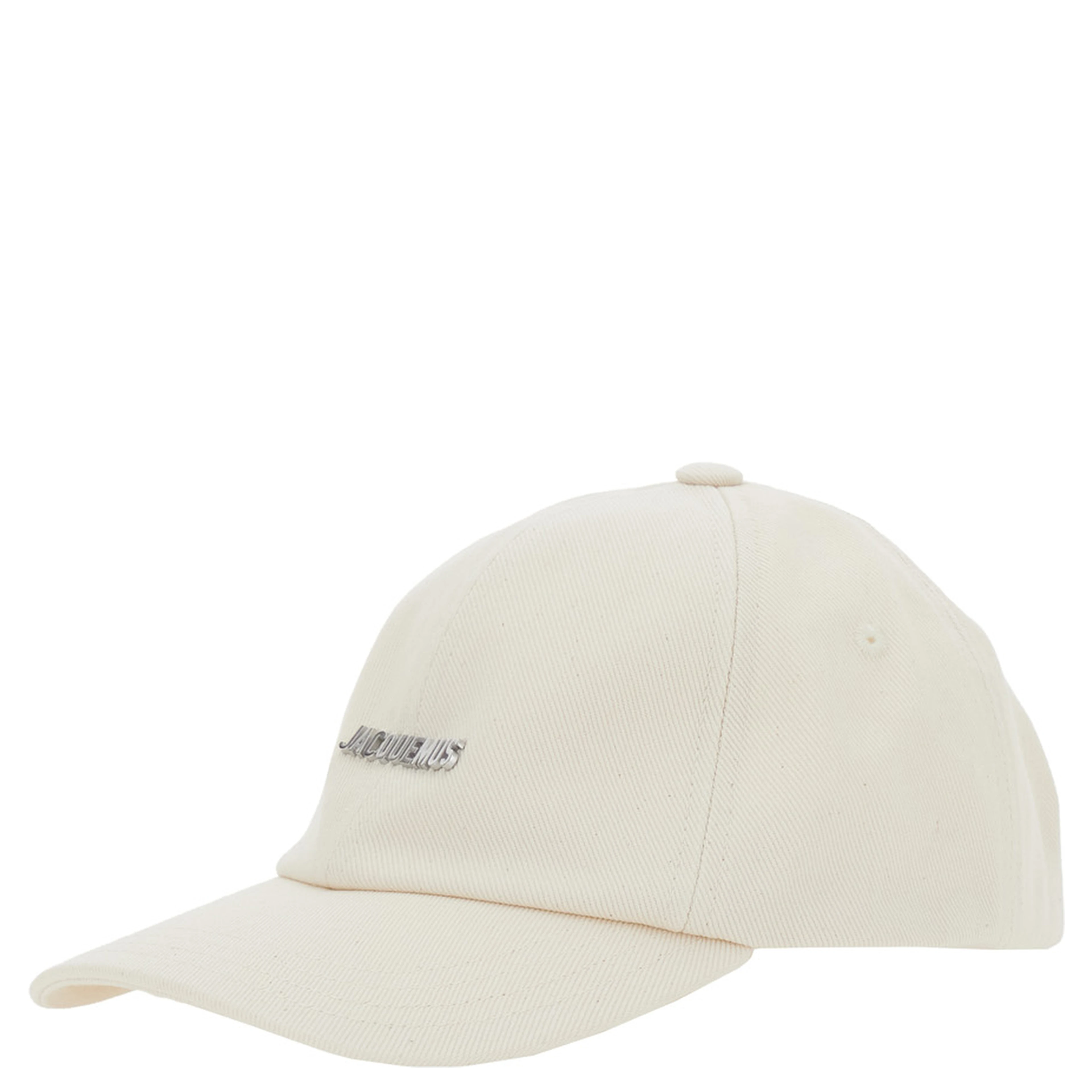 Baseball Cap La Casquette Gadjo with Logo Lettering on the Front in White Cotton for Men