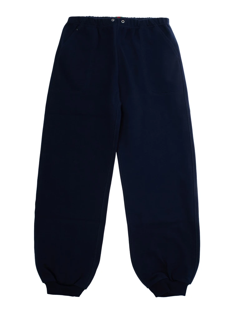 Blue Pants with elasticated waist and Web detail in cotton Boy
