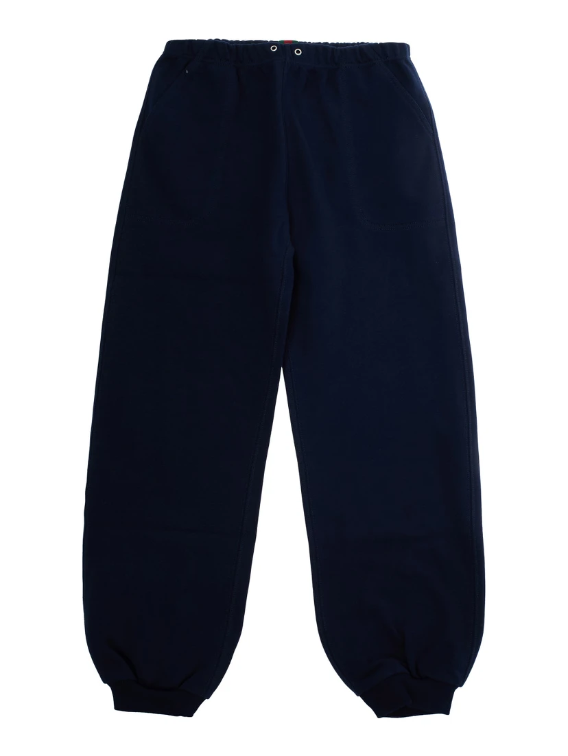 Blue Pants with elasticated waist and Web detail in cotton Boy