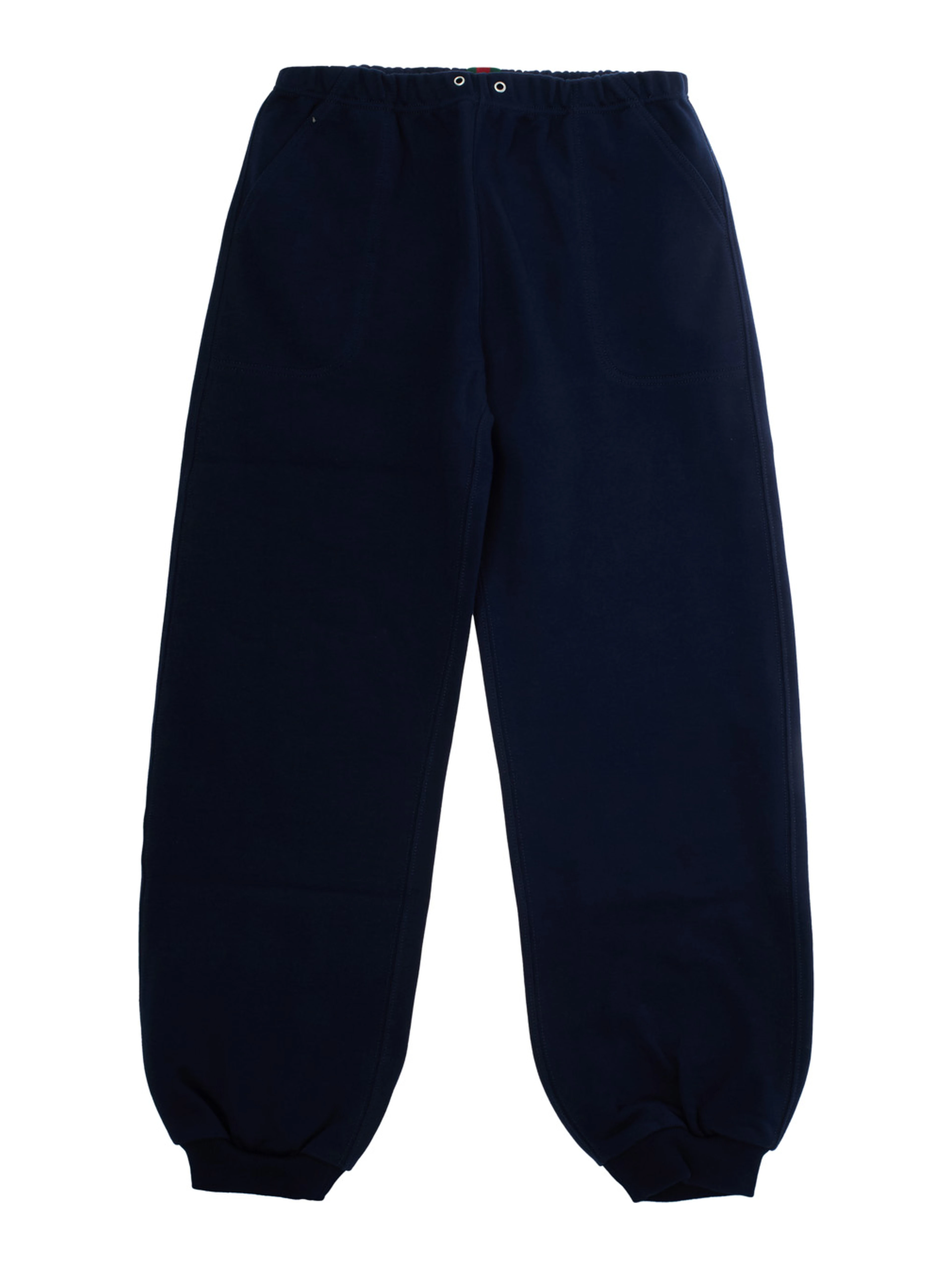Blue Pants with elasticated waist and Web detail in cotton Boy