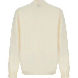 Merino Turtleneck with High Collar and Long Sleeves White Men