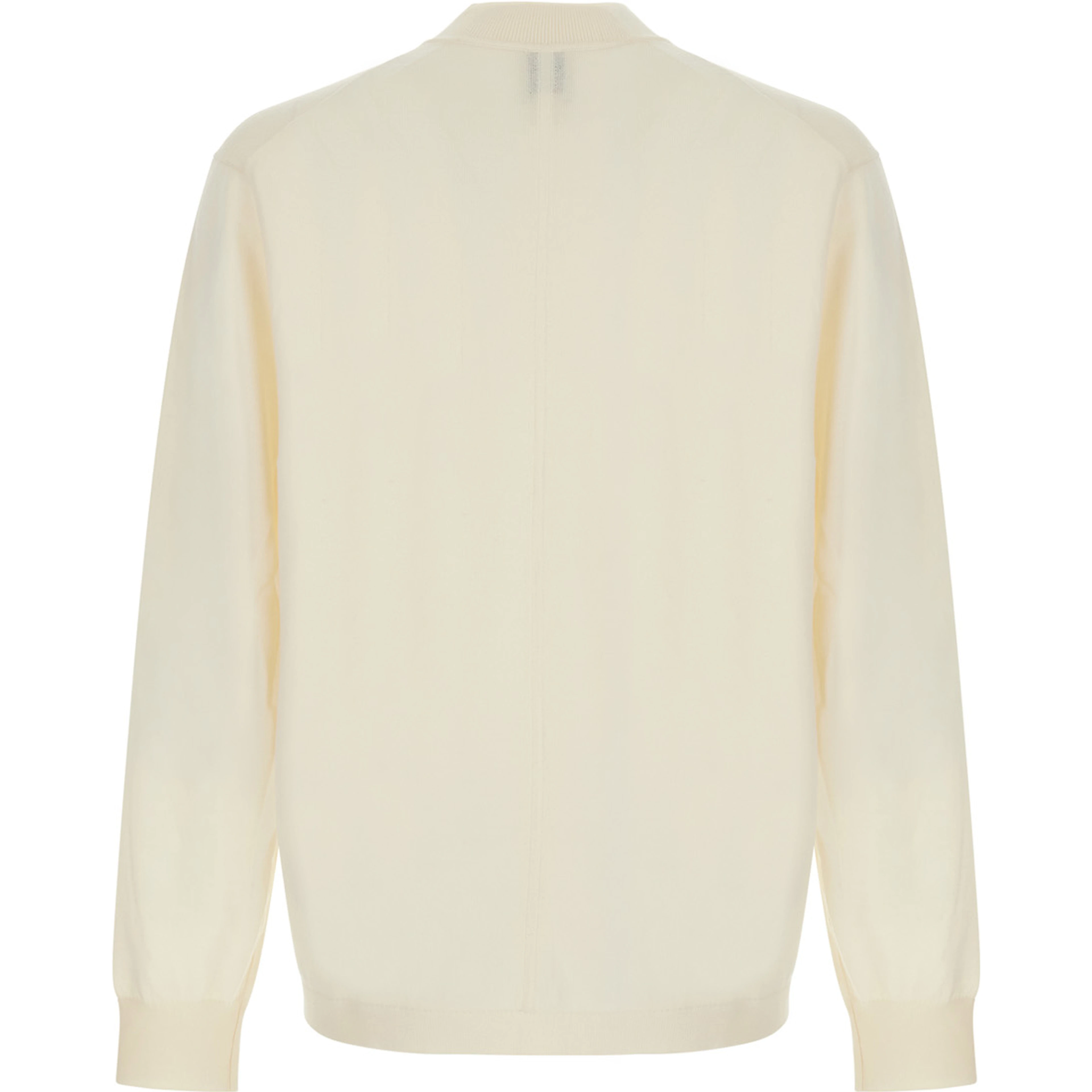 Merino Turtleneck with High Collar and Long Sleeves White Men