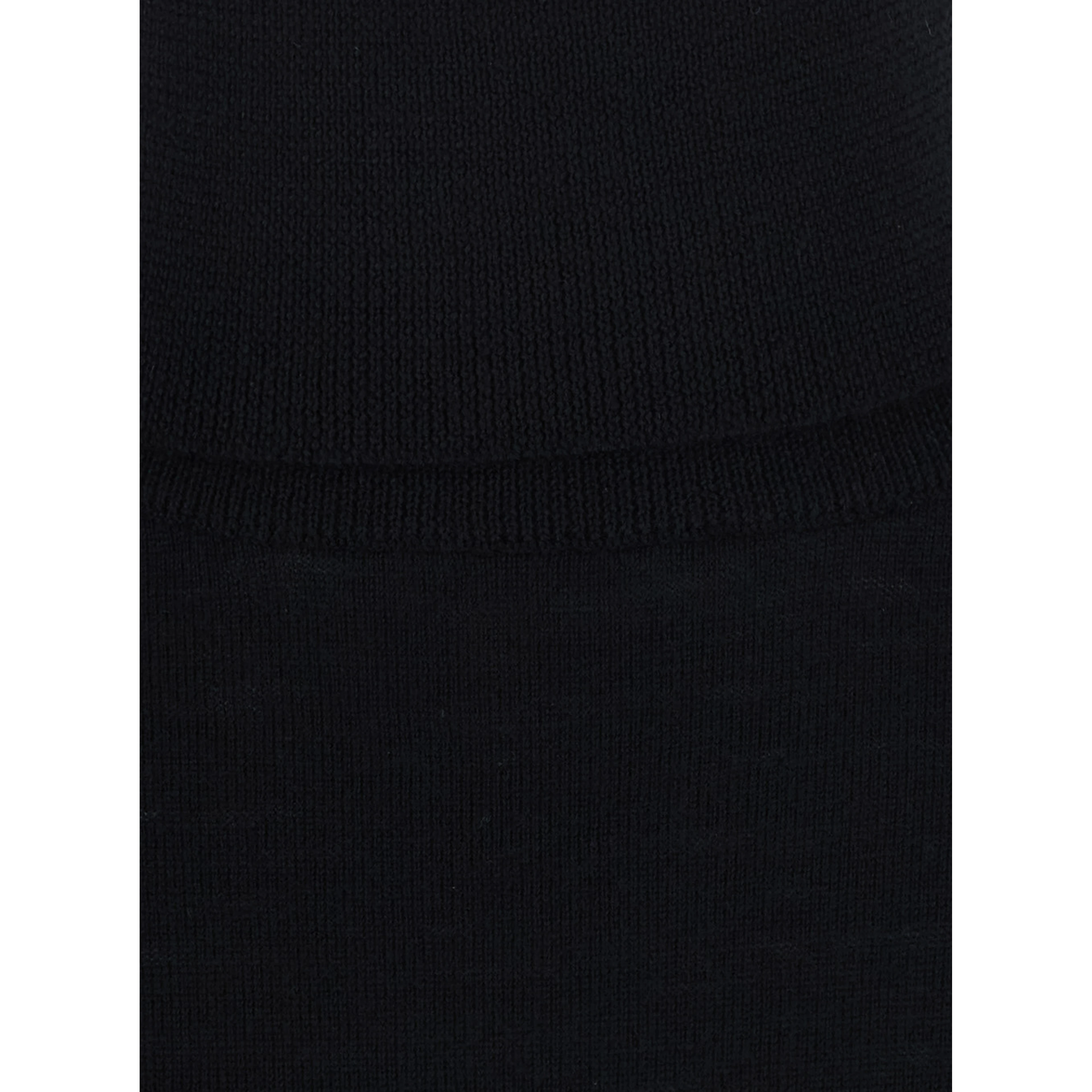 FREDA black Sweater with V-neck in virgin wool for women
