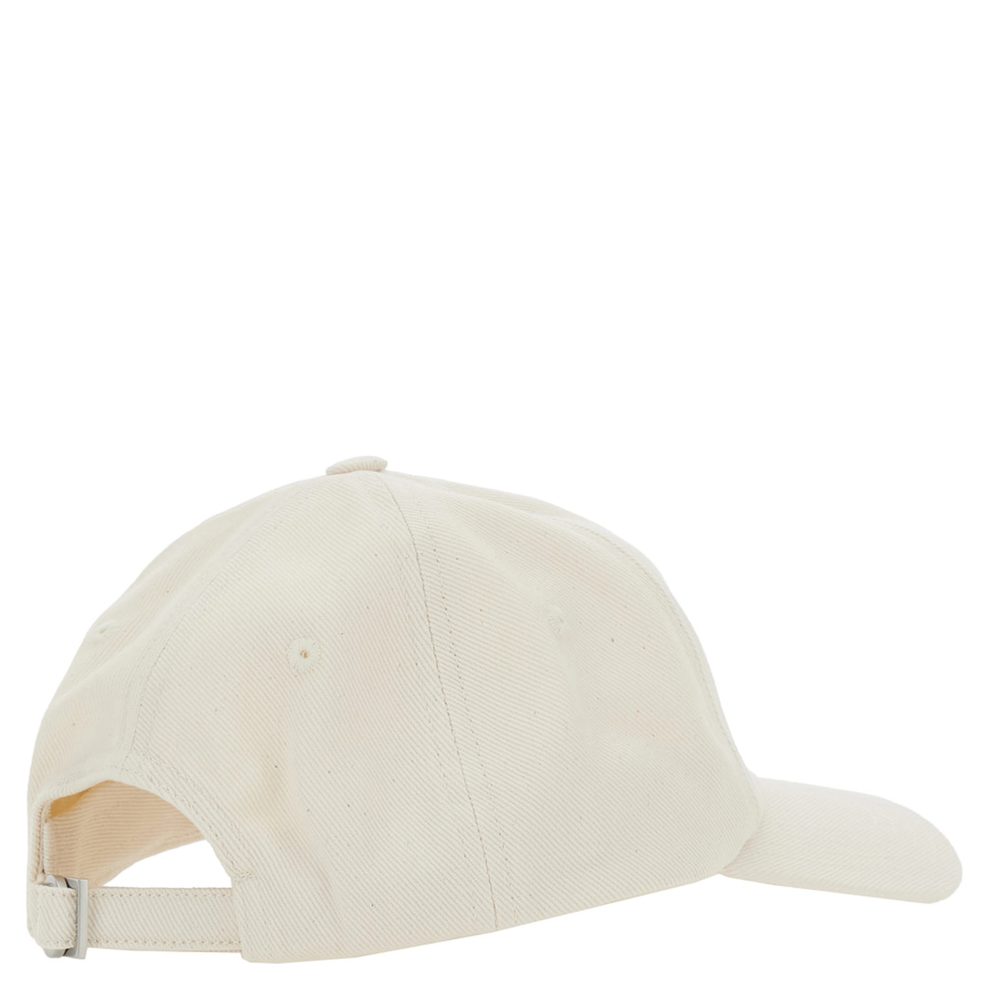 Baseball Cap La Casquette Gadjo with Logo Lettering on the Front in White Cotton for Men