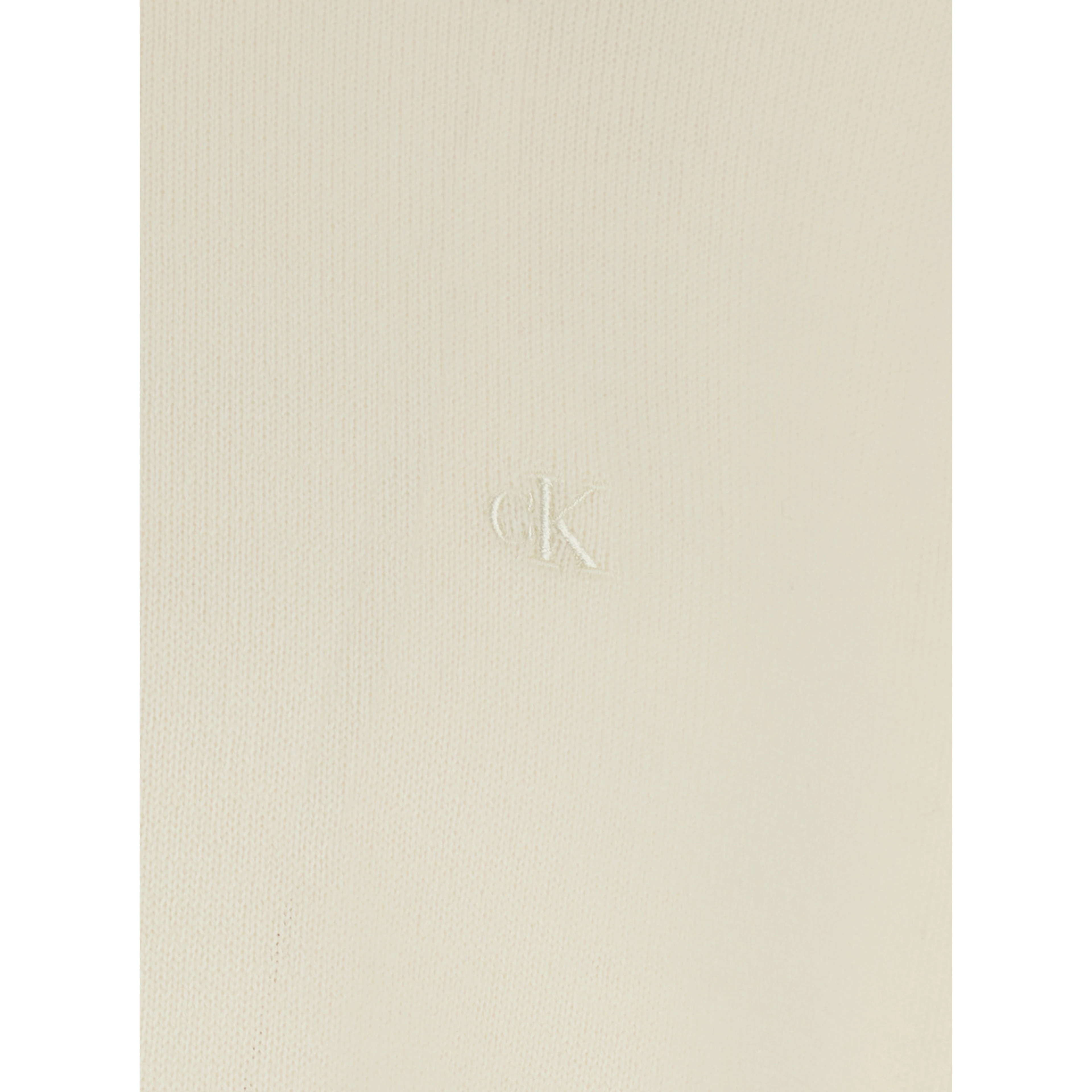 Merino Turtleneck with High Collar and Long Sleeves White Men