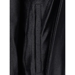 Giusy Black Jacket with front zip closure and side pockets in leather for women