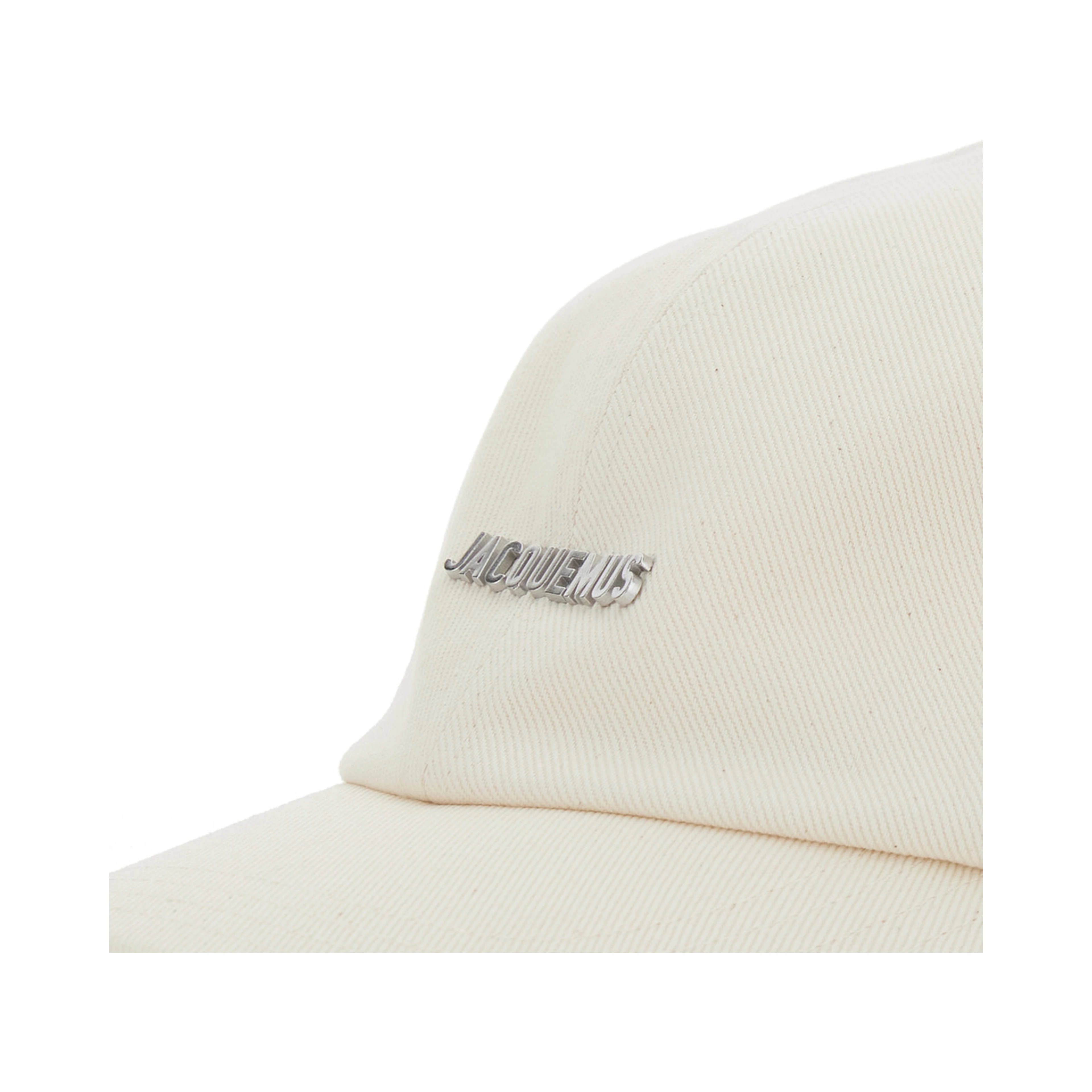 Baseball Cap La Casquette Gadjo with Logo Lettering on the Front in White Cotton for Men