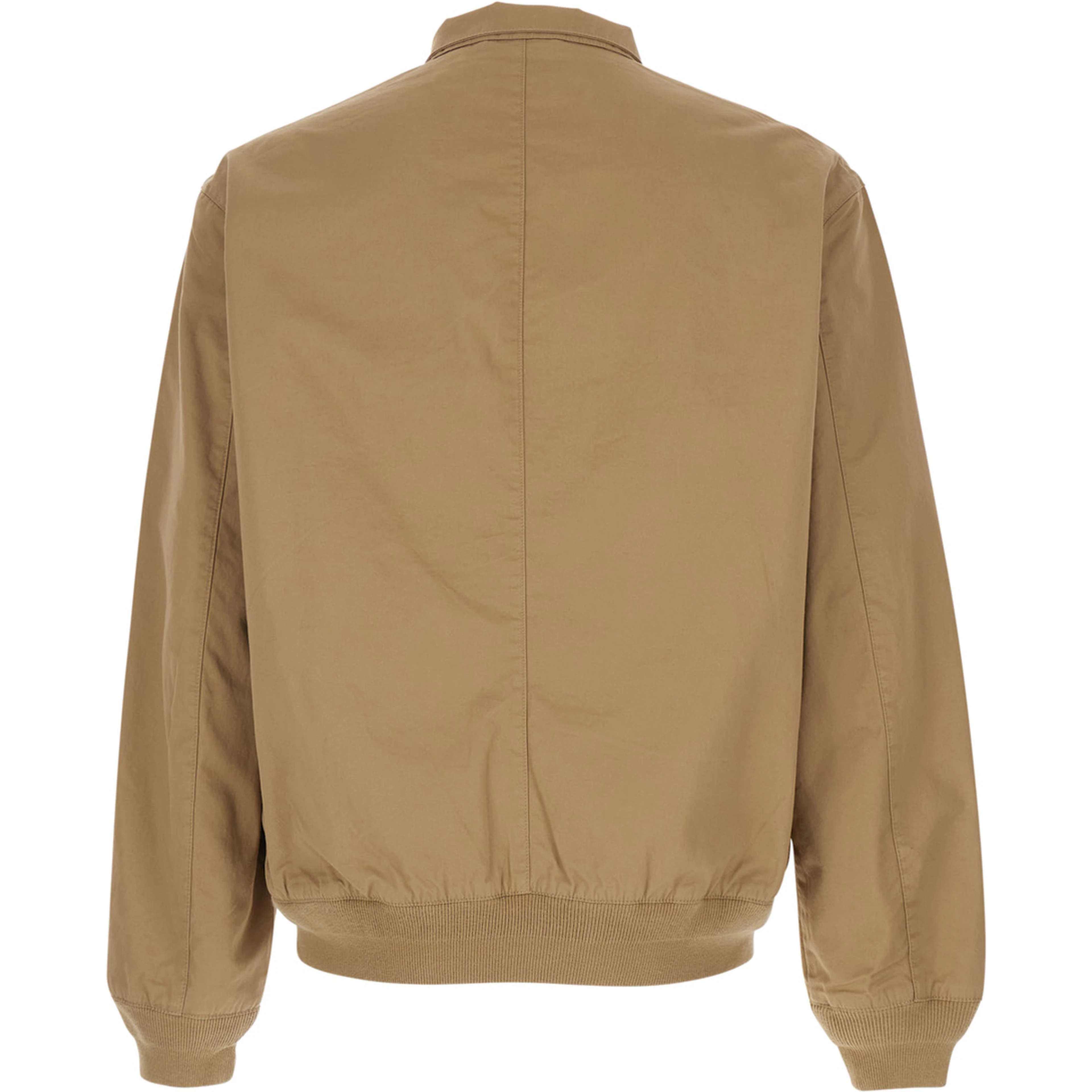 Beige WIND BRKR Jacket with Front Closure and Cotton Pockets