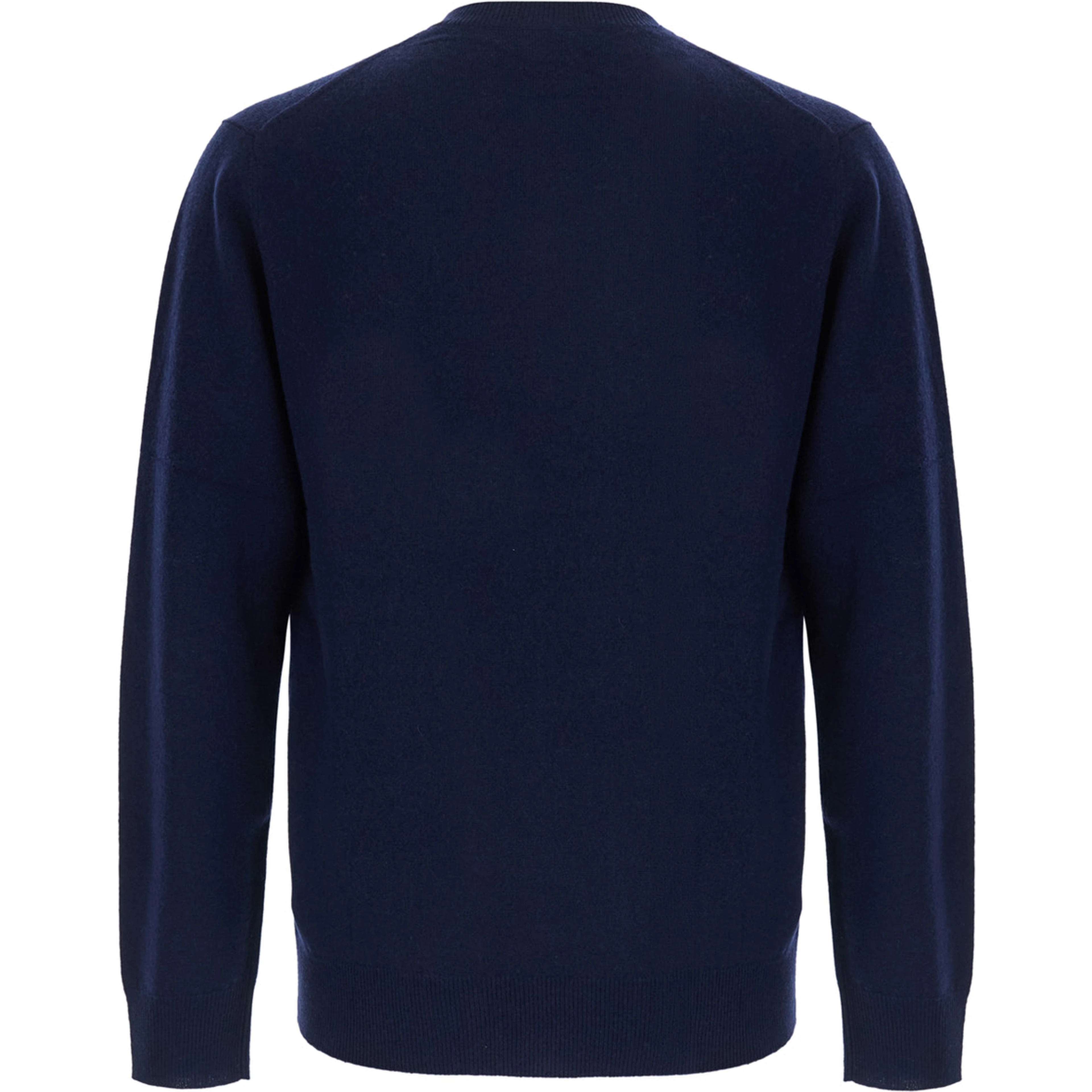 Blue V-Neck Sweater in Wool and Cashmere for Men