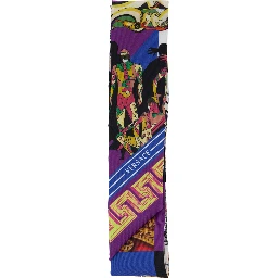 Silk Multicolor Theater Print Scarf for Women