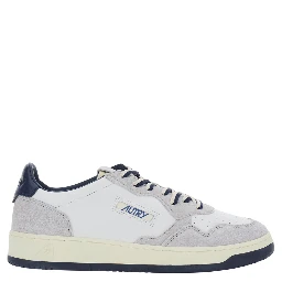 Medalist Grey Low Top Sneakers with Logo Patch on the Tongue in Suede for Men