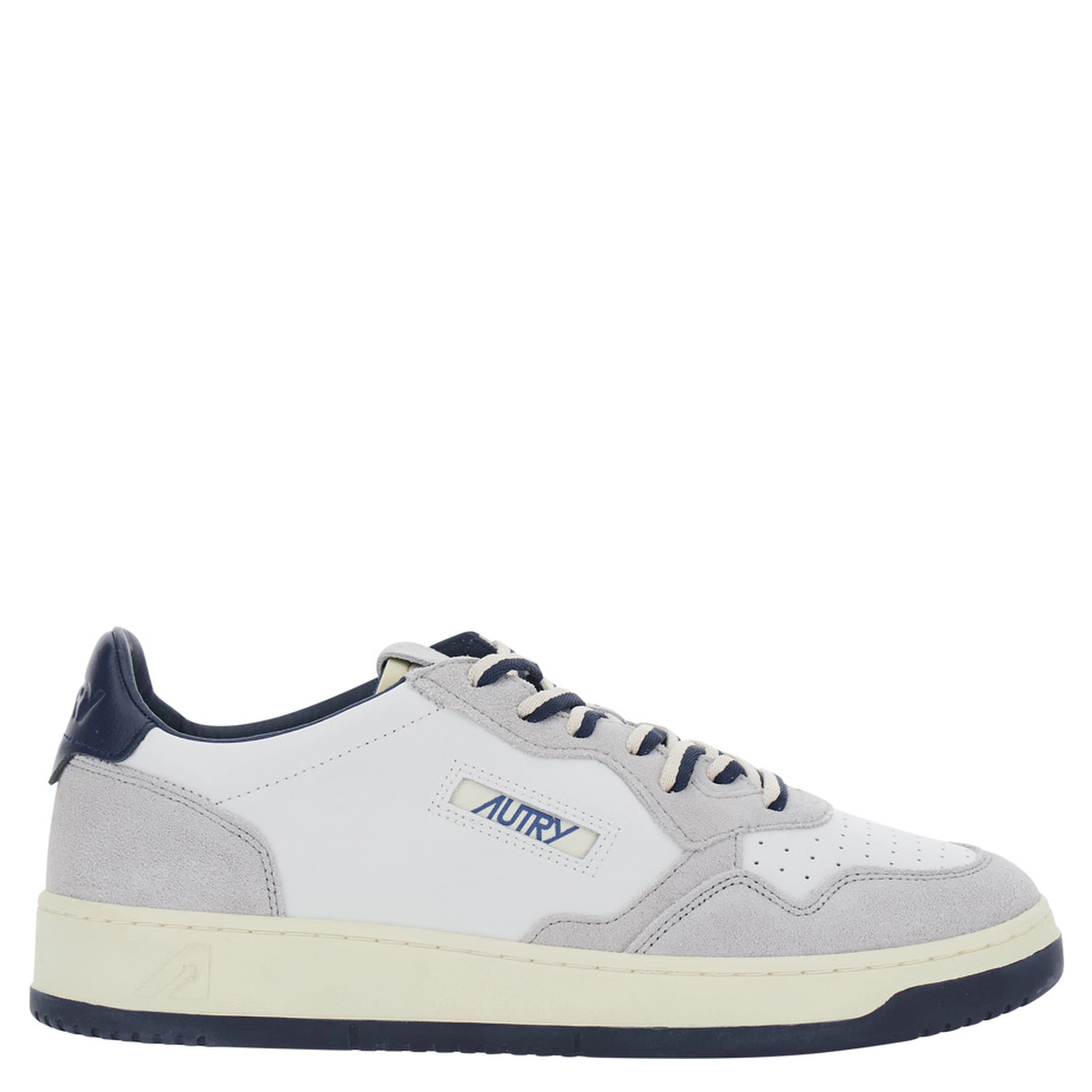 Medalist Grey Low Top Sneakers with Logo Patch on the Tongue in Suede for Men
