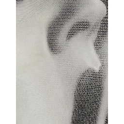 Black and White Long-Sleeved Top with Smoking Women Print in Tech Fabric for Women