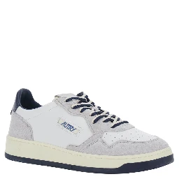 Medalist Grey Low Top Sneakers with Logo Patch on the Tongue in Suede for Men
