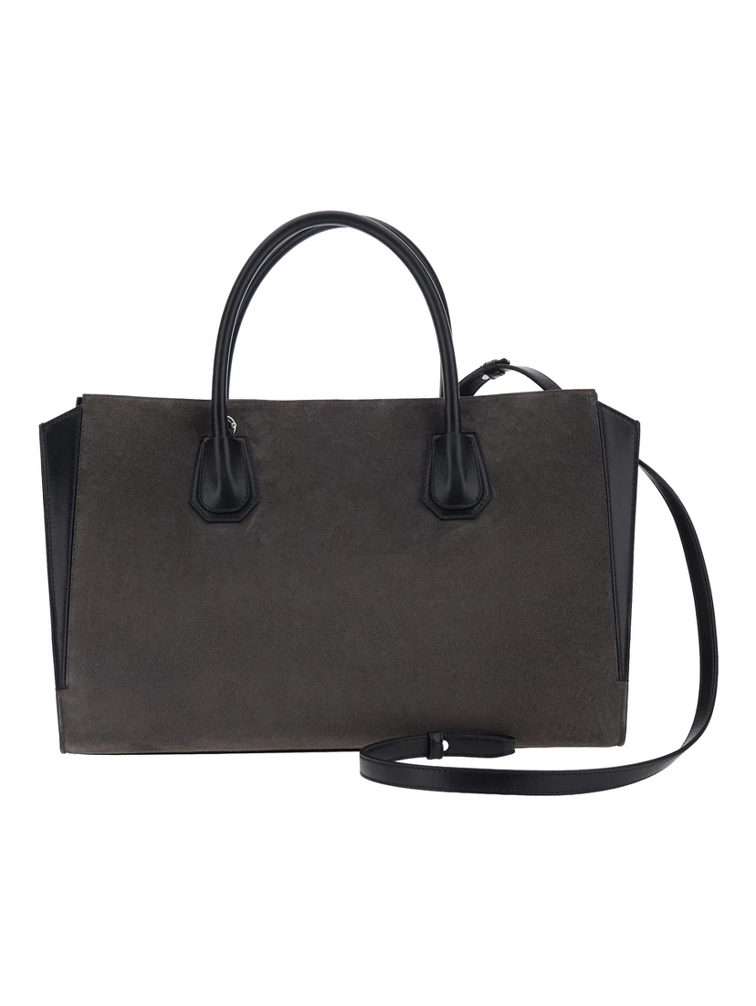 Handbag Antigona with Gray Leather Handles for Women