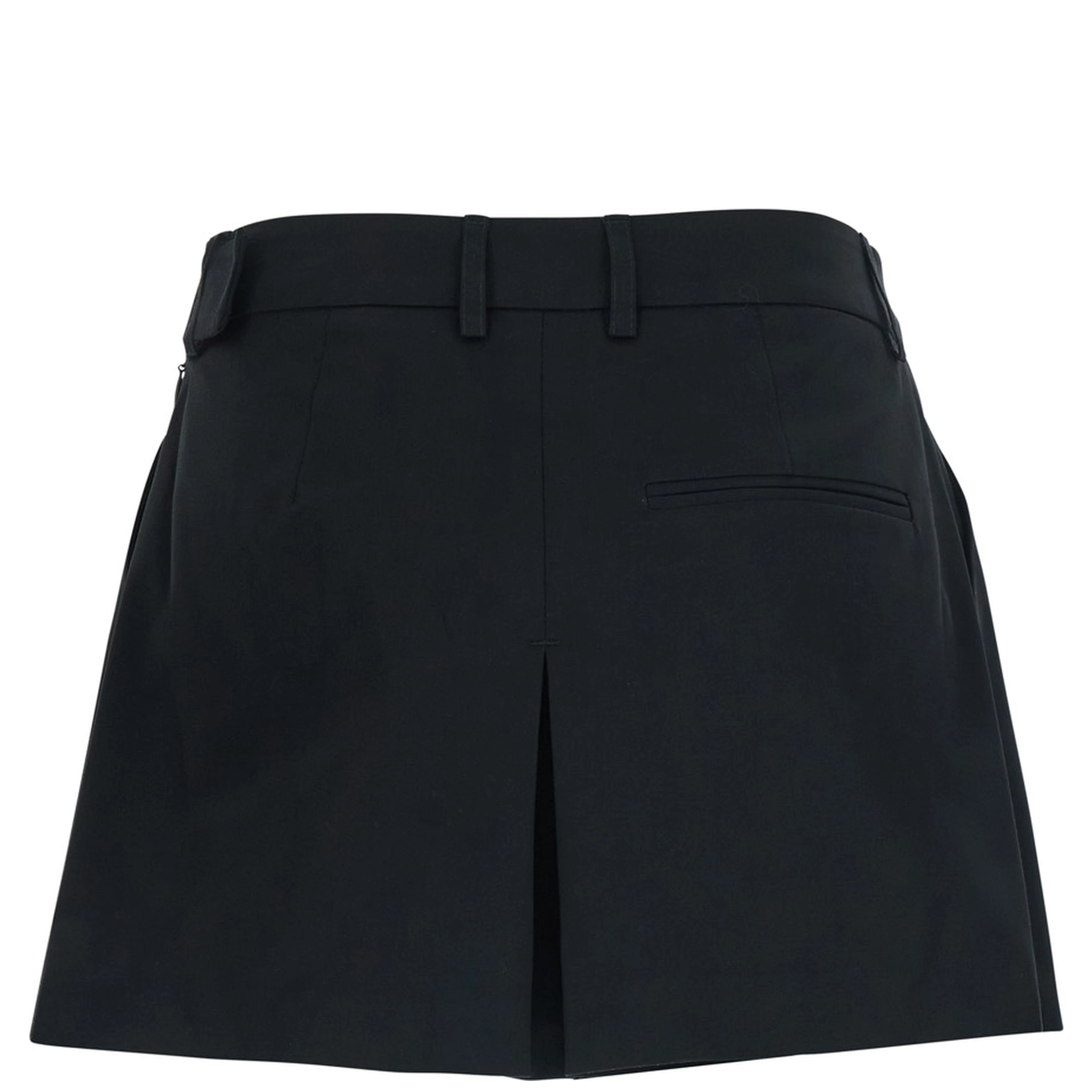 Black Shorts with pleated design in Fabric women