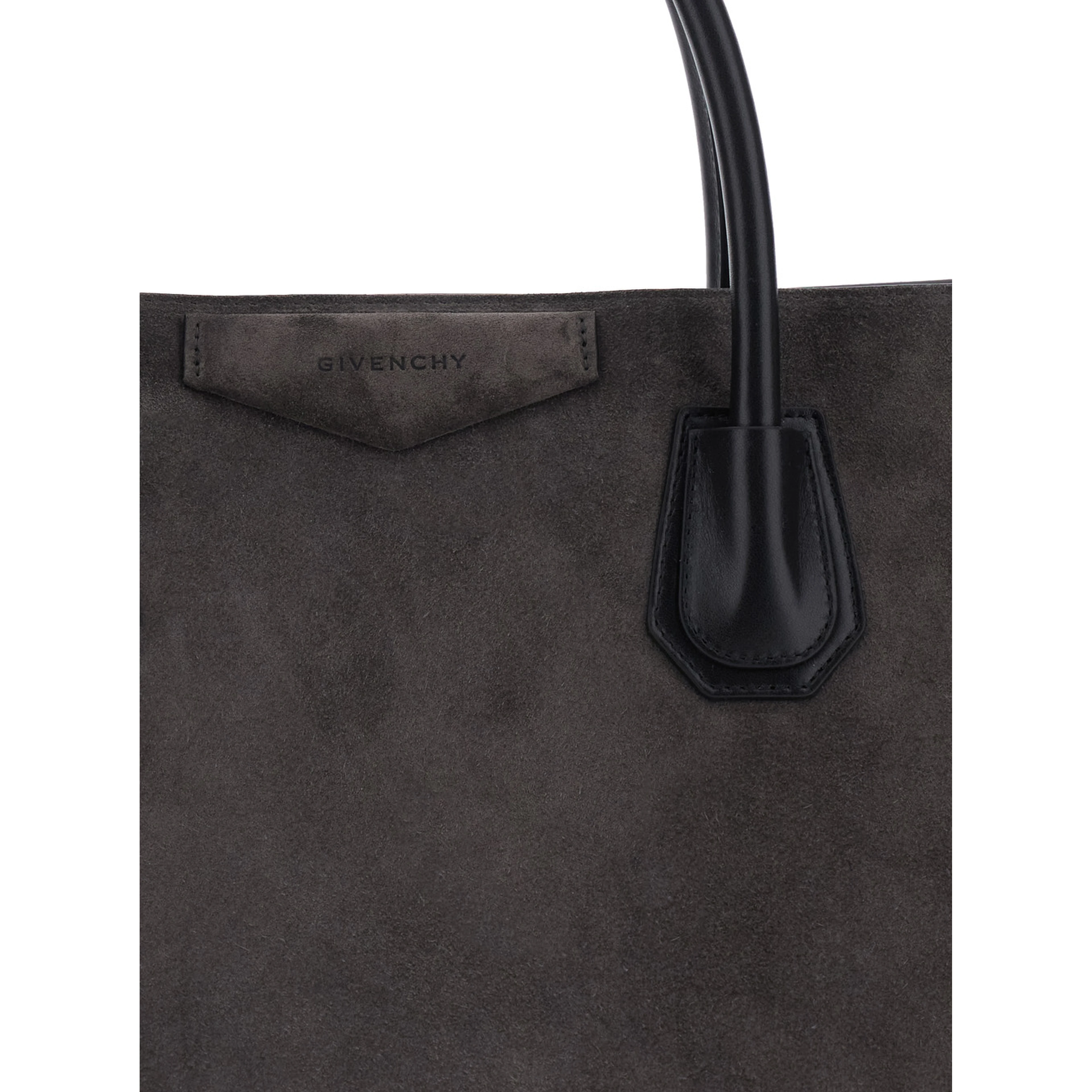 Handbag Antigona with Gray Leather Handles for Women