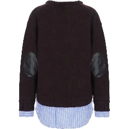 Sweater with High Neck and Long Sleeves in Brown for Women