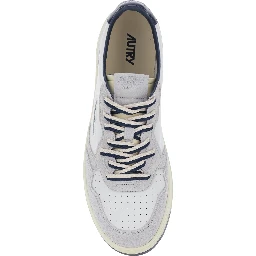 Medalist Grey Low Top Sneakers with Logo Patch on the Tongue in Suede for Men
