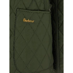 Jacket with Quilting and High Collar in Green Woman