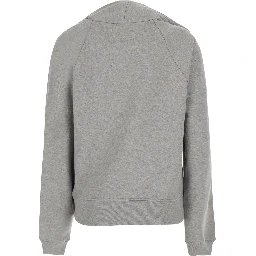 HADRINE SWEATER (Sweatshirt with round neck and long sleeves) in gray tech fabric unisex