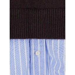 Sweater with High Neck and Long Sleeves in Brown for Women