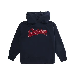 Hoodie JOURNEY UNISEX OVER HOODIE with embroidered logo in blue cotton unisex