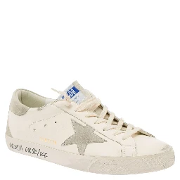 Low Sneakers Superstar Vintage Effect with Gray Pull-tab in White Leather Men