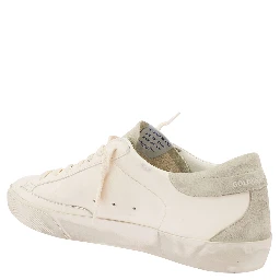 Low Sneakers Superstar Vintage Effect with Gray Pull-tab in White Leather Men