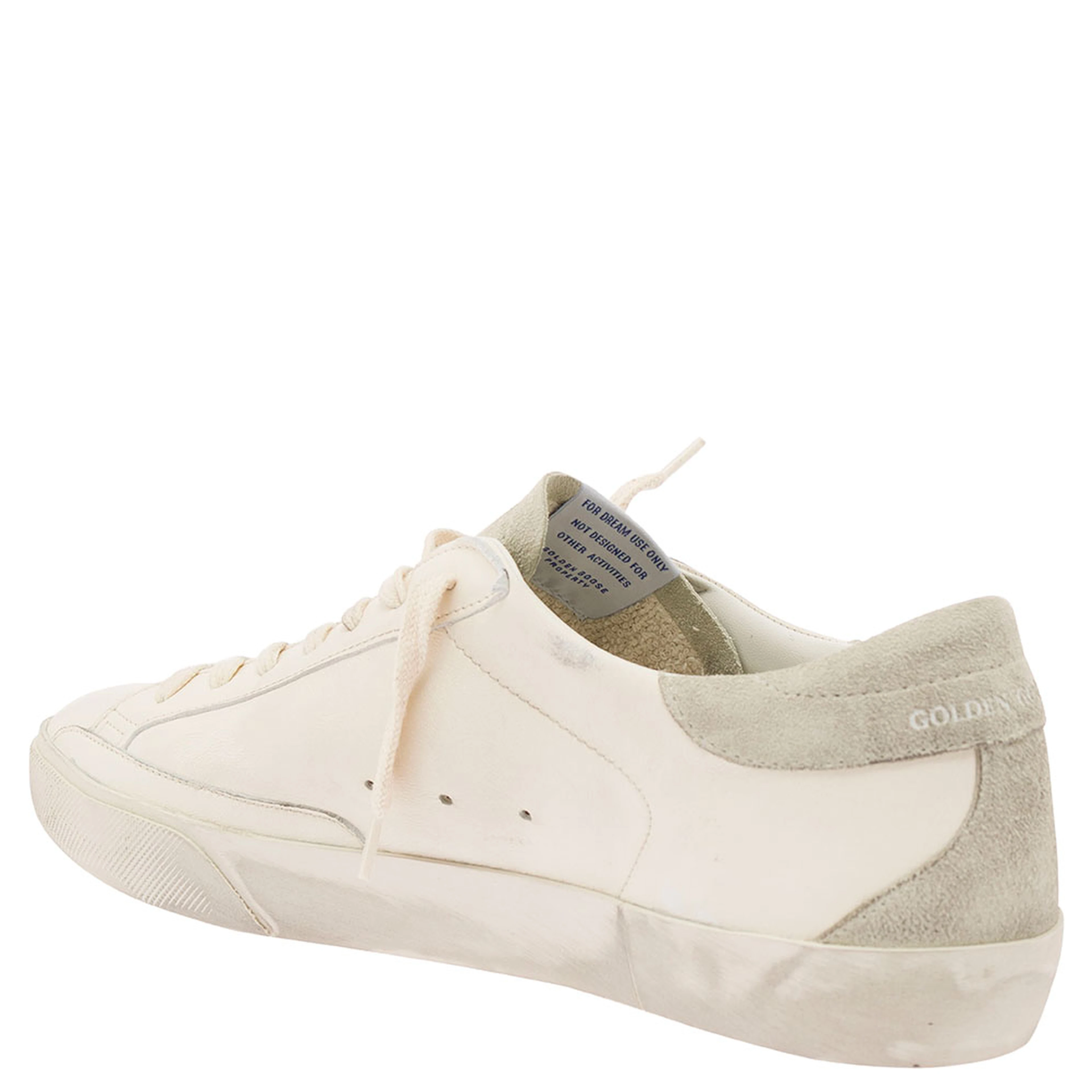 Low Sneakers Superstar Vintage Effect with Gray Pull-tab in White Leather Men