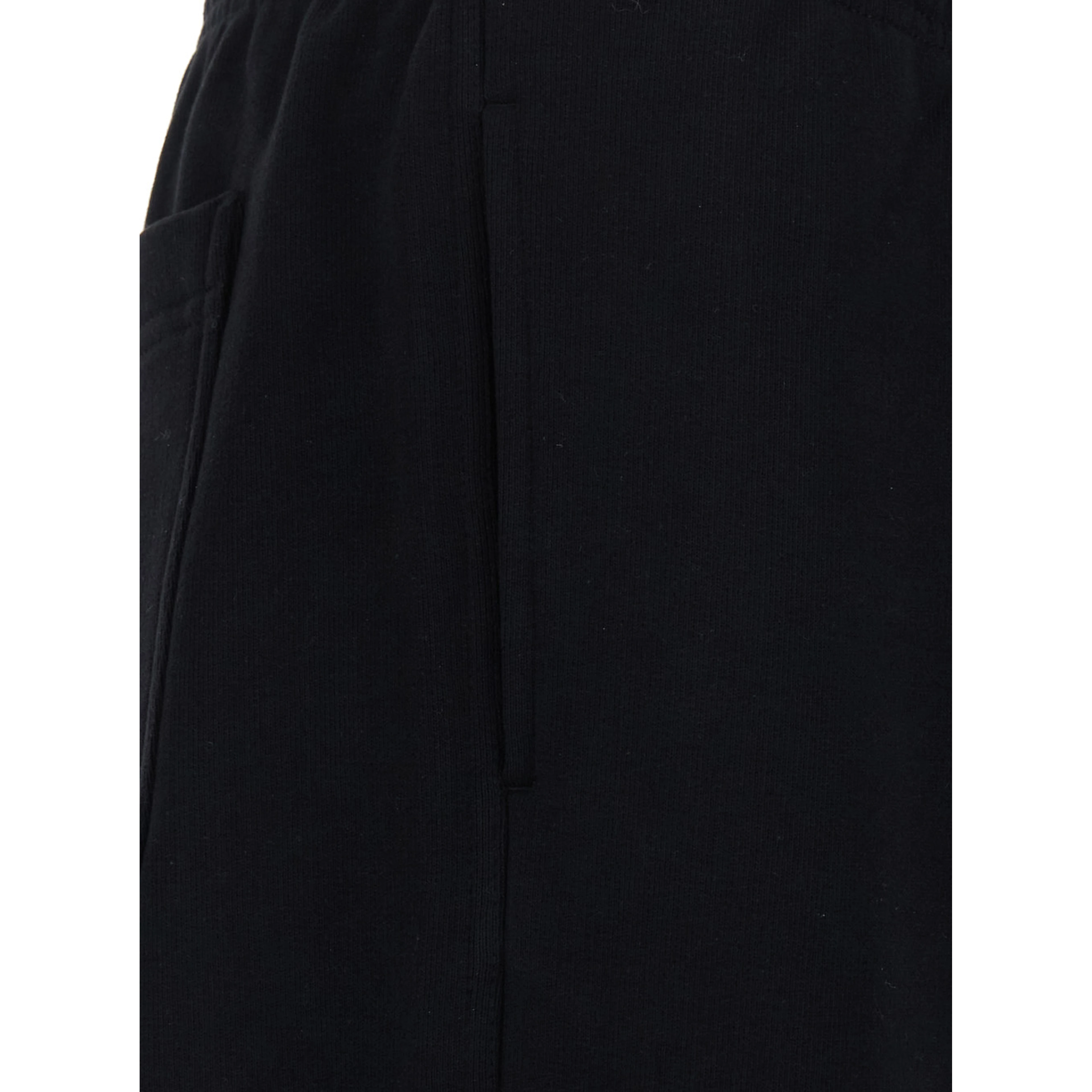 Jodie Black Pants with drawstring waist and Check patch on the back in cotton for women