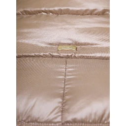 Long down jacket with funnel neck and Tech Fabric beige woman