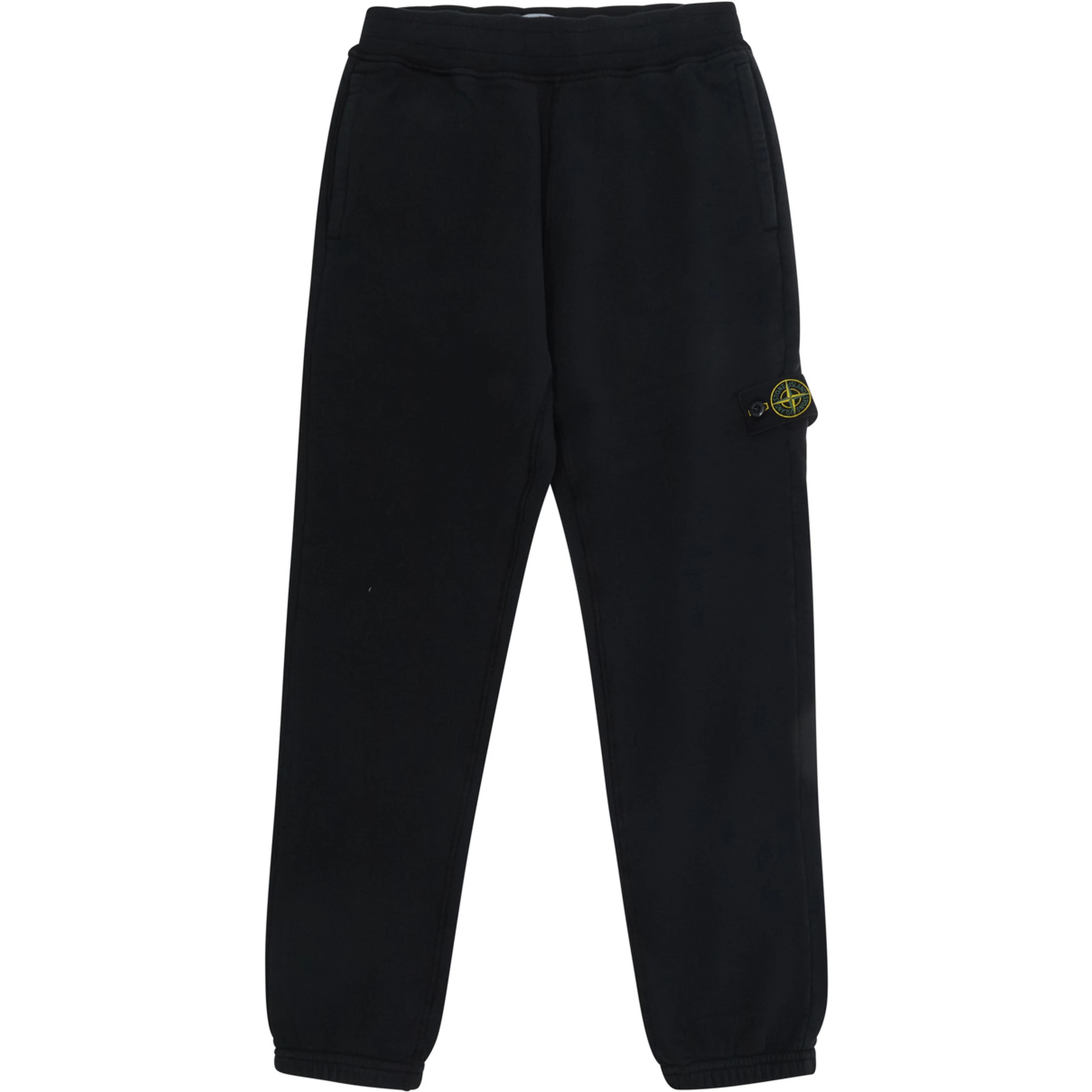 Black Pants with elasticated waist and logo patch on the front in cotton Boy