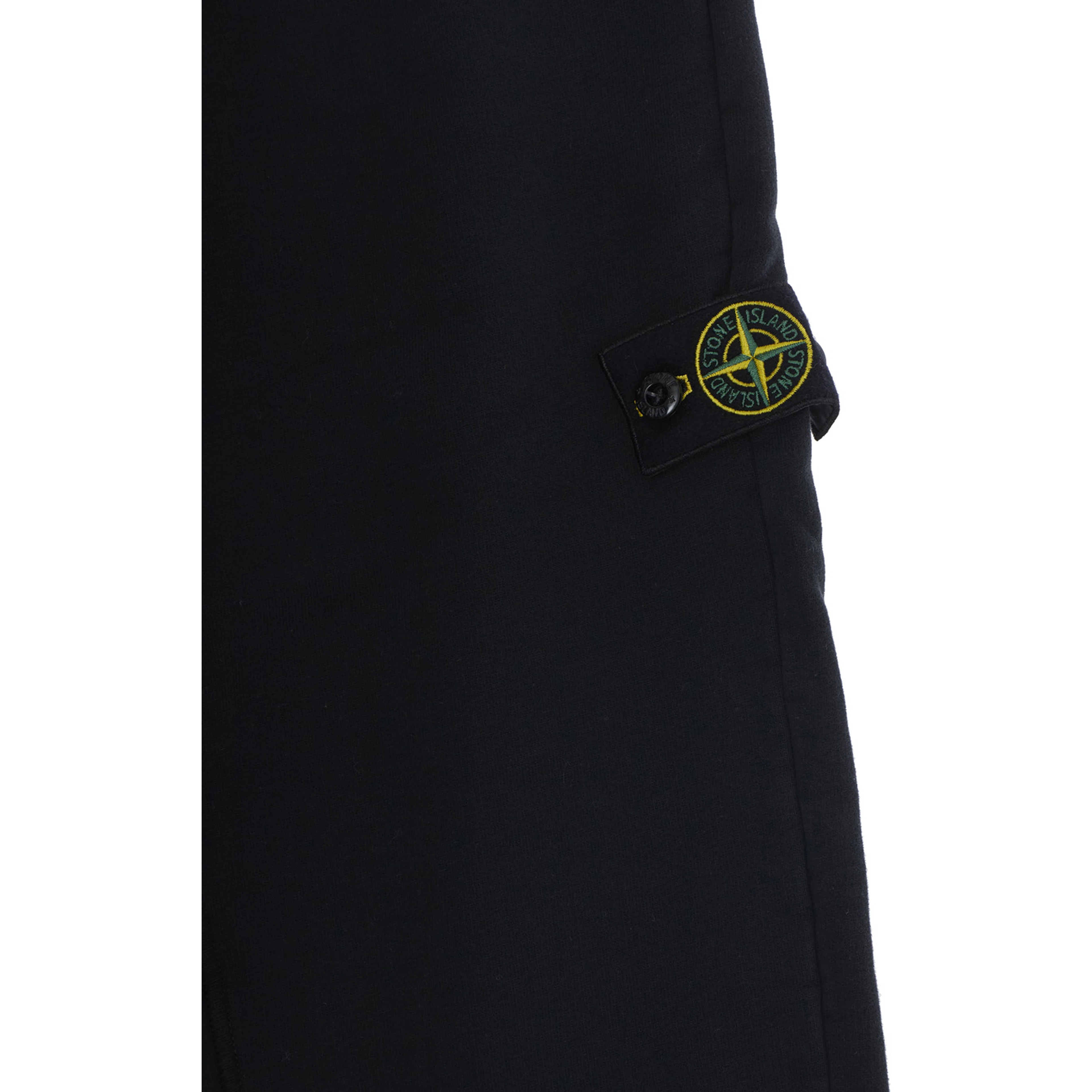 Black Pants with elasticated waist and logo patch on the front in cotton Boy