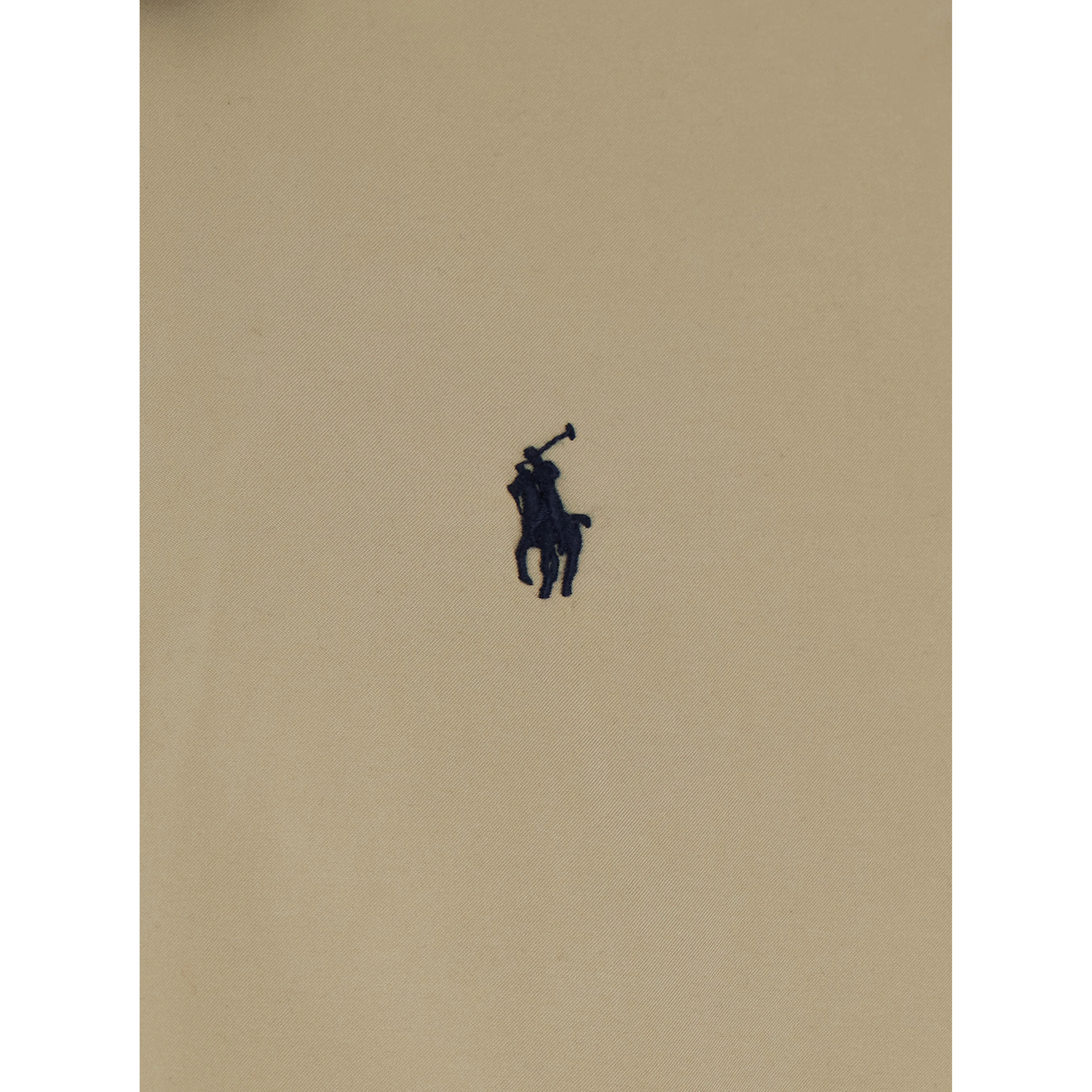 Beige Jacket with Pony Embroidered on the Front in Tech Fabric Man
