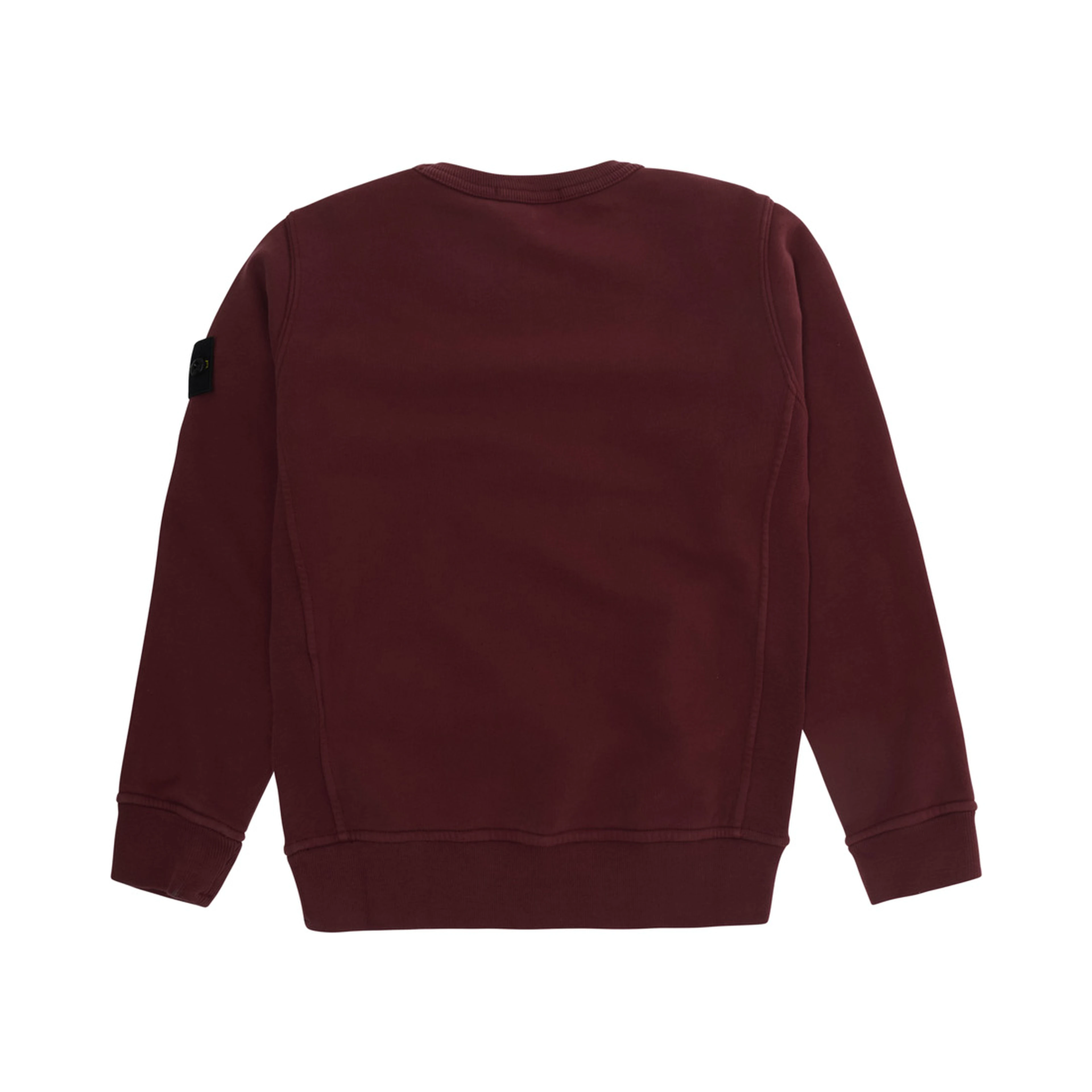 Red Crewneck Sweatshirt with Logo Patch on the Sleeve in Cotton Boy