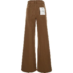 Le Slim Palazzo Brown jeans with Wide Leg in Denim for Women