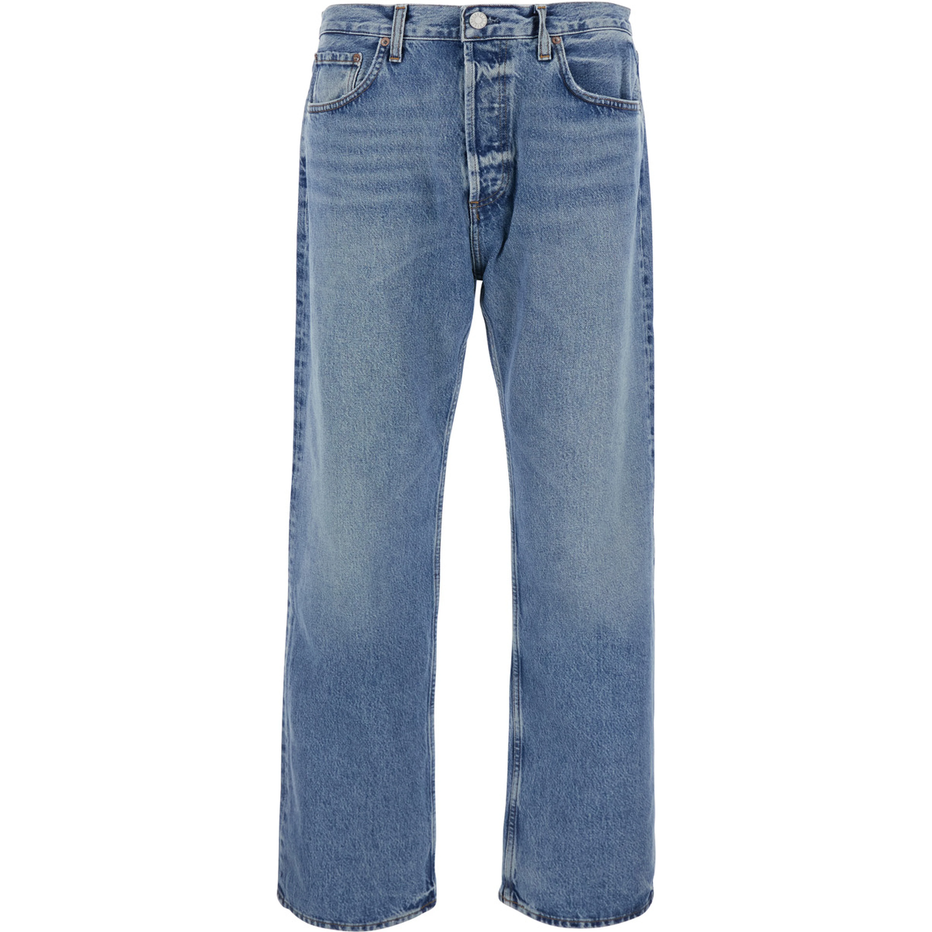 Magnus Light Blue Jeans with logo patch on the back in denim for men