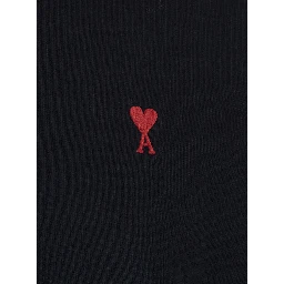 Blue Sweatshirt with AMI de Coeur Logo on the Front in cotton for Men