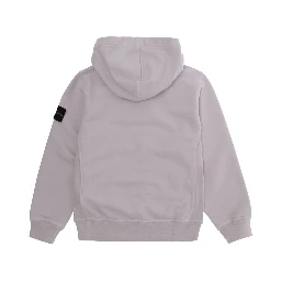 Pink Hooded sweatshirt with fixed hood and logo patch on the sleeve in cotton Boy