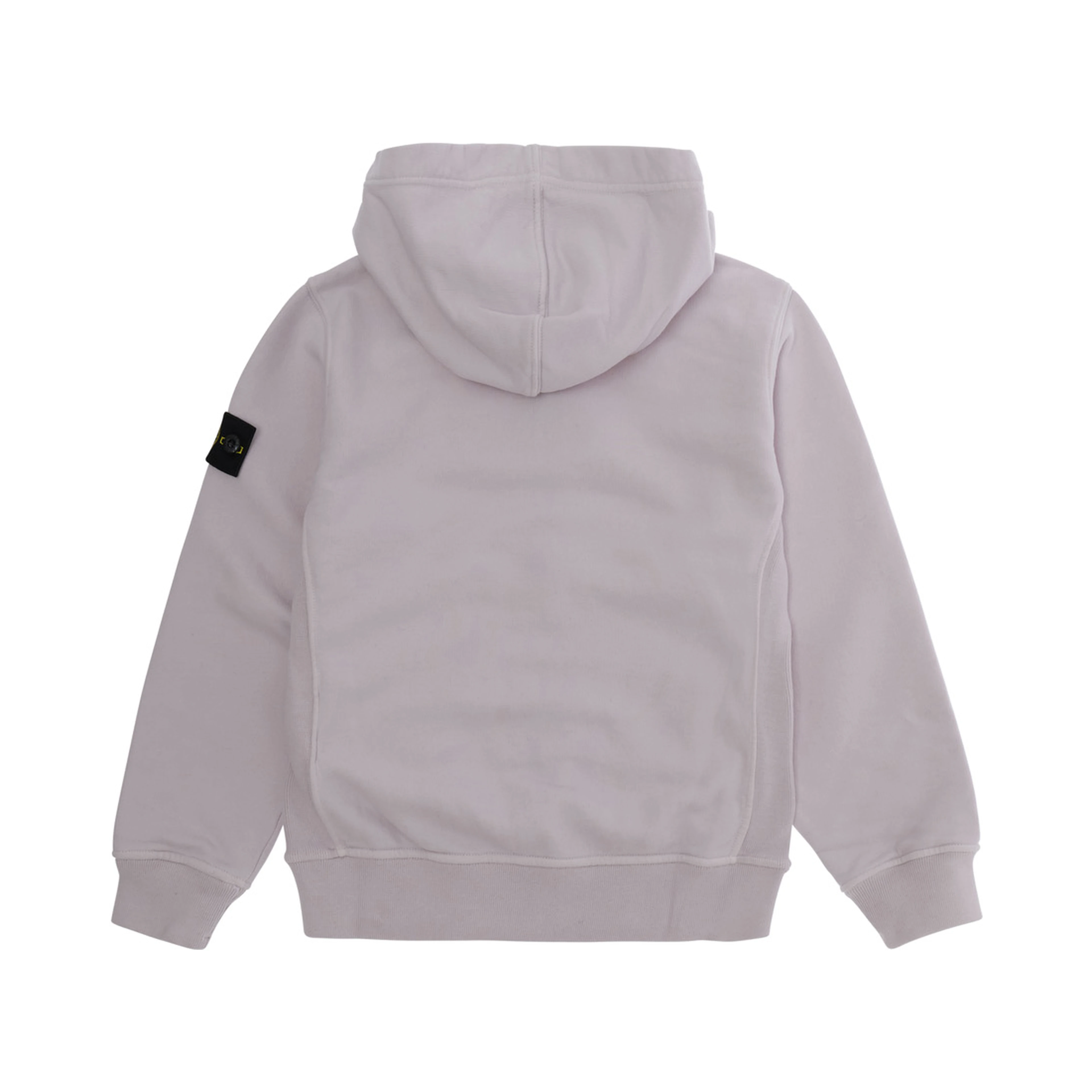 Pink Hooded sweatshirt with fixed hood and logo patch on the sleeve in cotton Boy