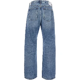 Magnus Light Blue Jeans with logo patch on the back in denim for men