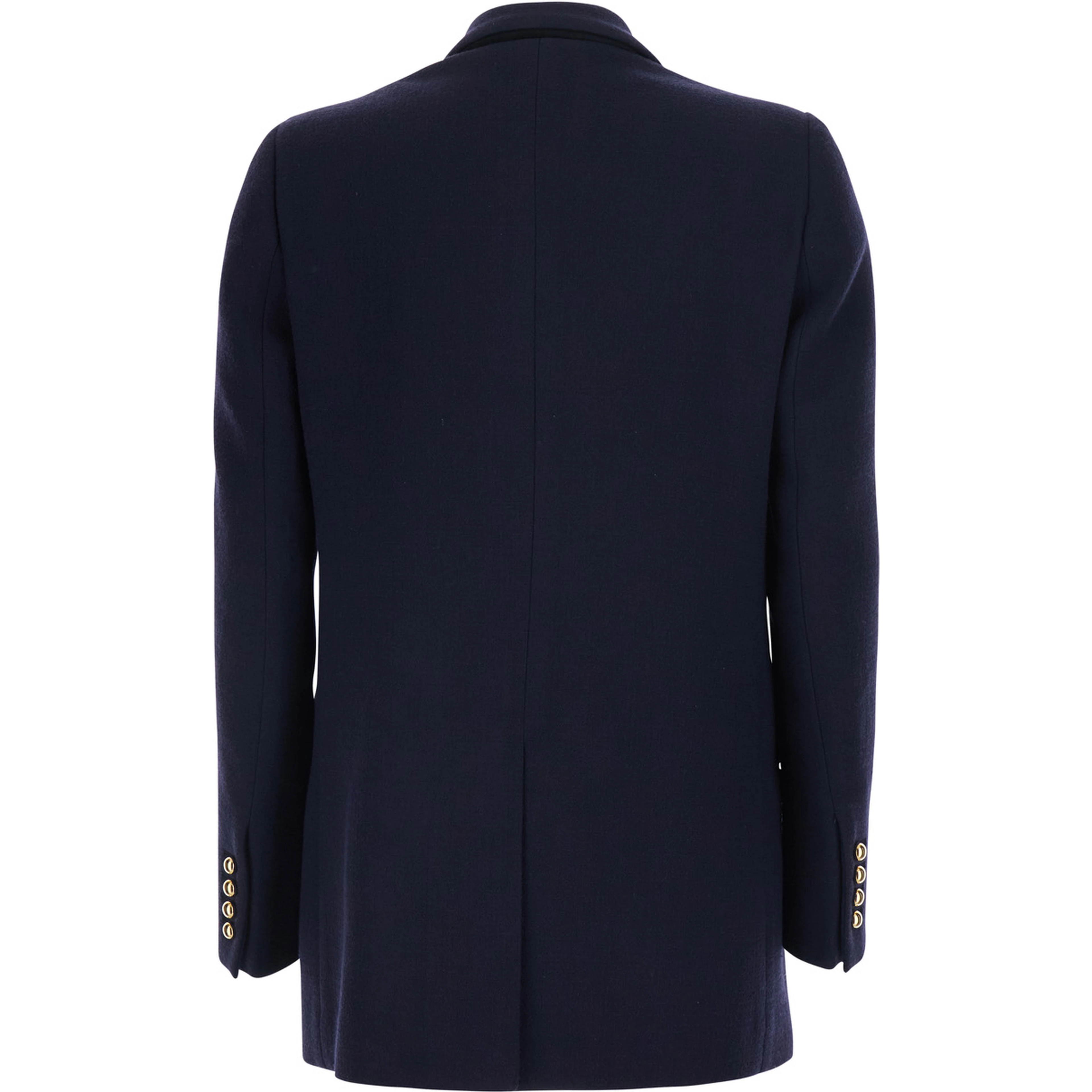 Resolute Blue Double-breasted Jacket with Peak Revers in Cotton for Women